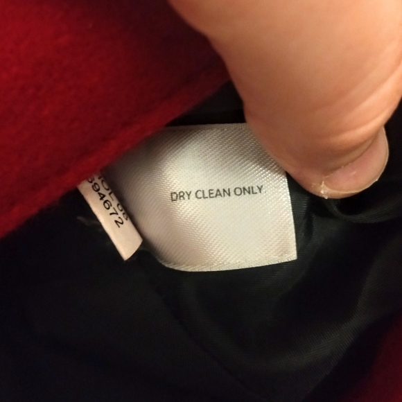 EUC Old Navy Red & Black Classy Double Breasted Cozy Wool Blend Pea Coat Size M - Picture 4 of 5